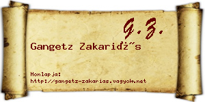 Gangetz Zakariás névjegykártya